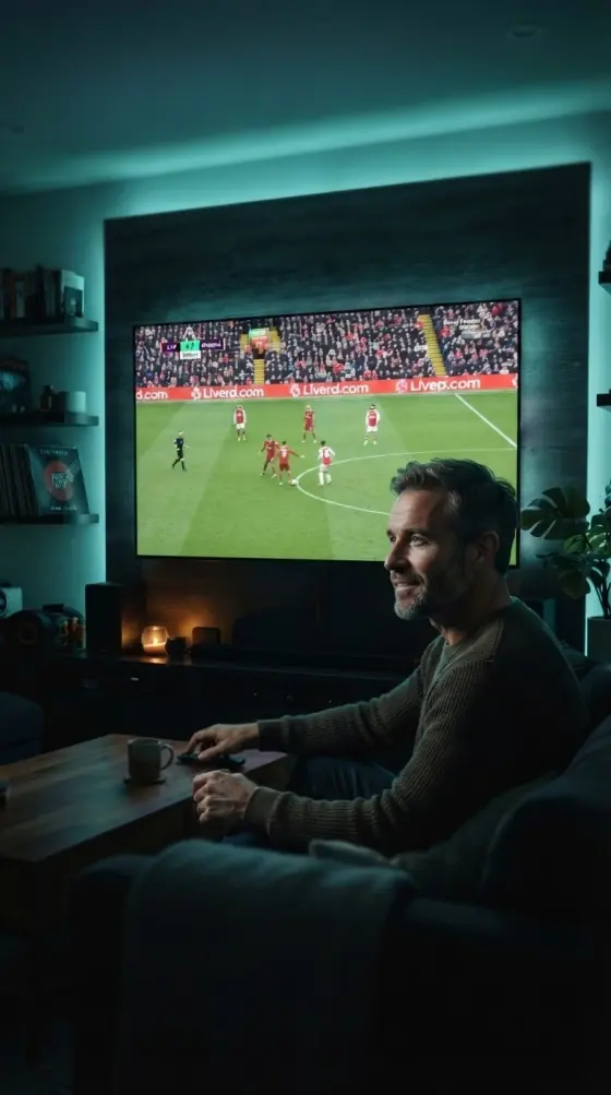 Viewer following rolling UK and world news from a reliable IPTV provider